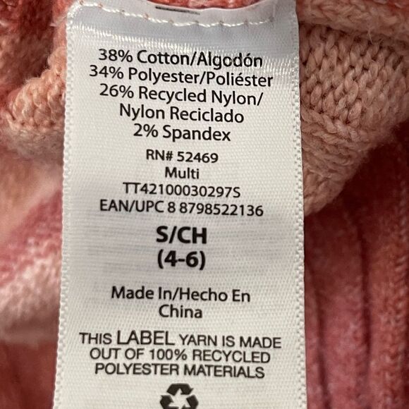 Time and Tru Size Small Knit Sweater in Peach and Rose Long Sleeve Crew Neck - Picture 5 of 8